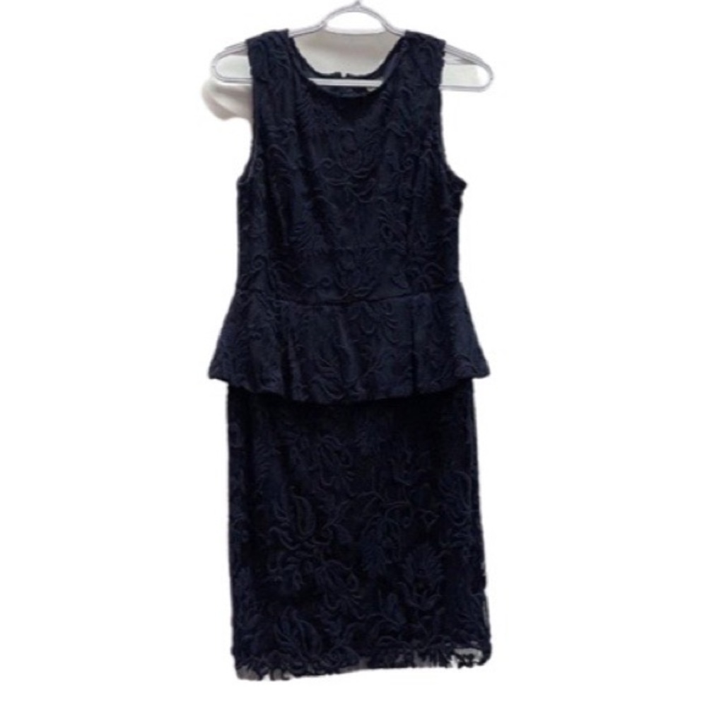 Adrianna Papell size 8 dark blue lace dress
